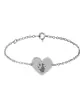 Bracelet C&oelig;ur en Or sur cha&icirc;ne &agrave; personnaliser avec une empreinte