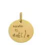 M&eacute;daille Ronde en Or &agrave; Personnaliser avec un Message
