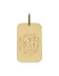 M&eacute;daille Rectangle en Or &agrave; Personnaliser avec un Dessin