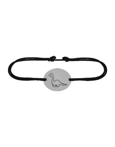 Bracelet Ovale en Or sur Cordon &agrave; Personnaliser avec un Dessin