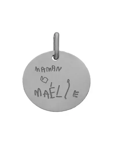 M&eacute;daille Ronde en Or &agrave; Personnaliser avec un Message