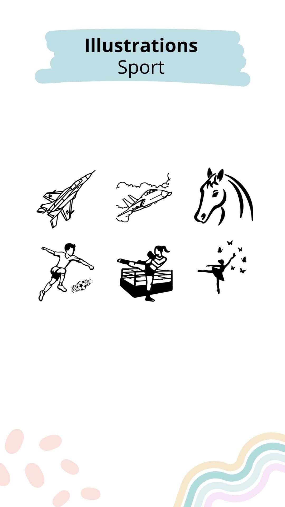 bijoux avec illustrations sport